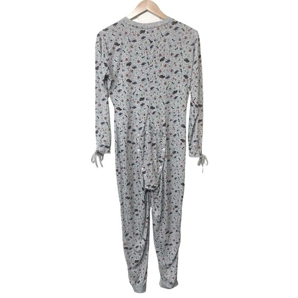 Savage X Fenty Tis The Savage Gray Open Back One Piece Pajamas Christmas Size M - Picture 6 of 13